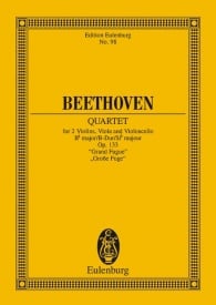 Beethoven: String quartet Bb major Opus 133 (Study Score) published by Eulenburg